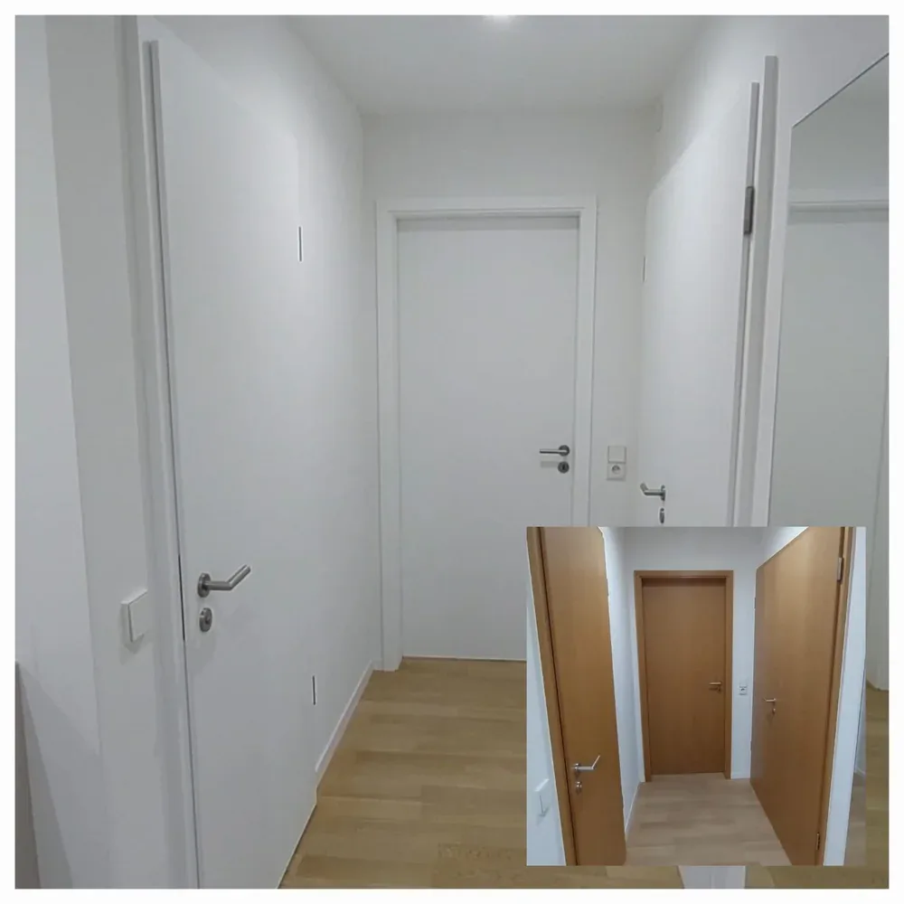 Innentüren vor und nach der Folierung